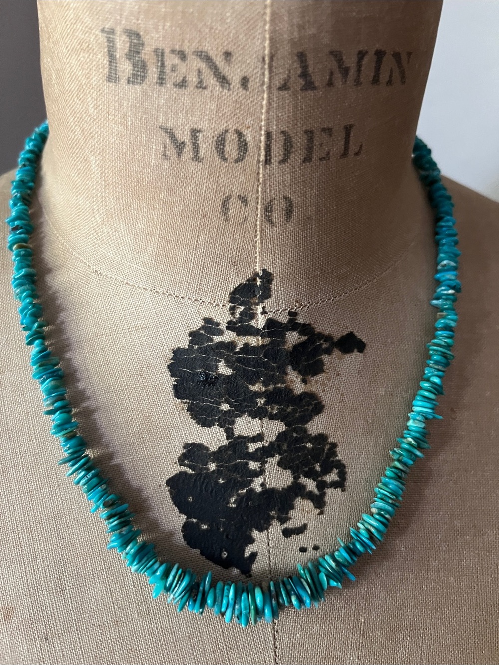 Authentic Turquoise Chip Necklace - 18”